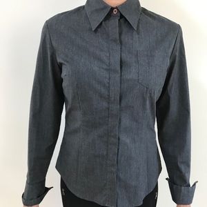 Stretch Cotton Button Up Shirt
